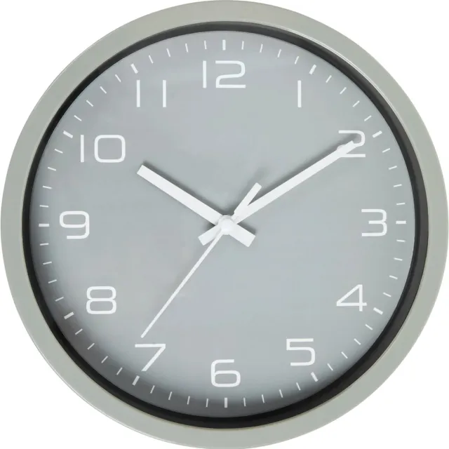 WALL CLOCK Wand Klok - Grijs - 20cm