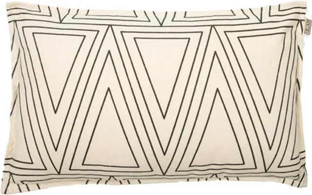 Mrs. bloom Kussen Noa gebroken wit/zwart 50x30