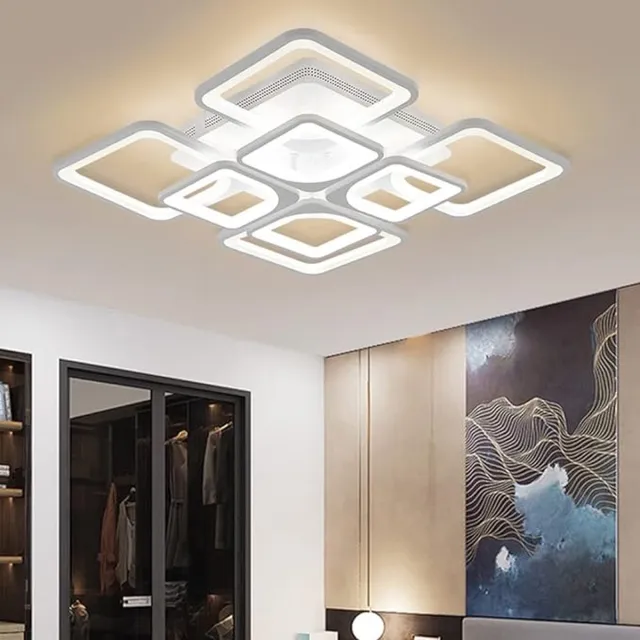Haobosic Plafondlamp - 60cm - Groot - 80W - Dimbare LED - Met Afstandsbediening - 8000LM - 3000 ~ 6000K Wit