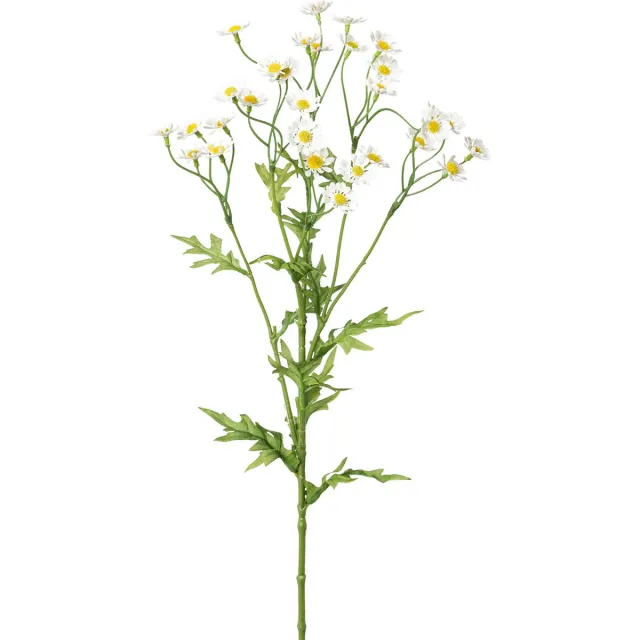 Flourify Kunstplanten - kunstplant - bundel van 5 - kunstbloemen -kunstbloemen boeket - planten - kunstplant - kunstplanten voor binnen - kamille - kunstplant in pot - kunst plant - nep planten – Wit