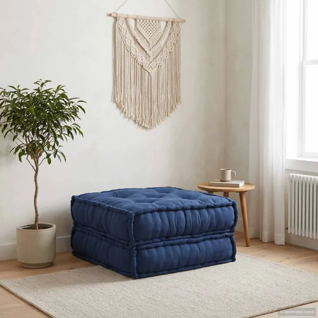 vidaXL Modulair Sofabet Stof Indigo 70 x 70 x 36 cm Blauw