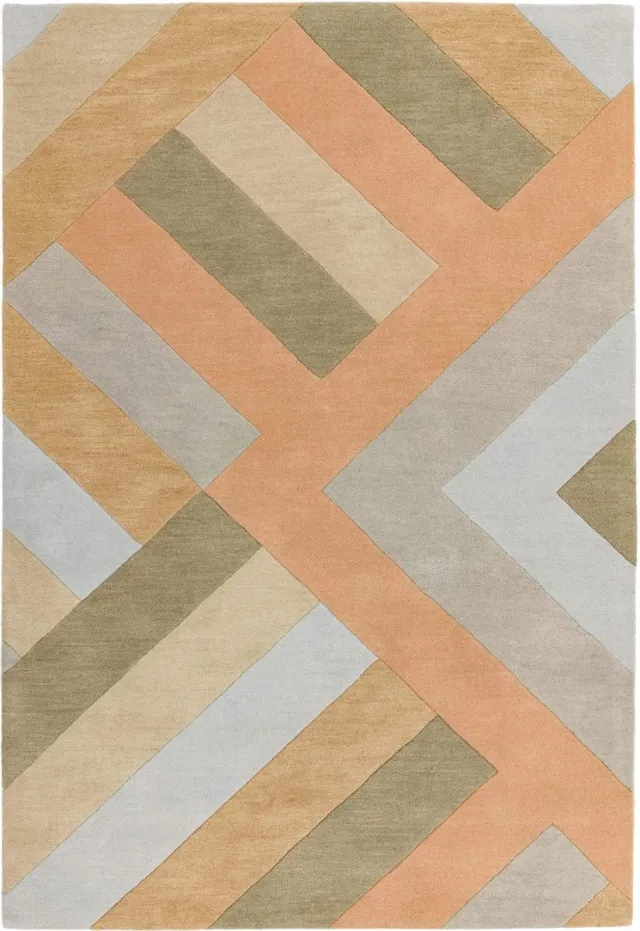 Eazy Living Easy Living - Reef-Big-Zig-Coral Vloerkleed - 160x230 - Rechthoek - Laagpolig Tapijt - Modern - Meerkleurig