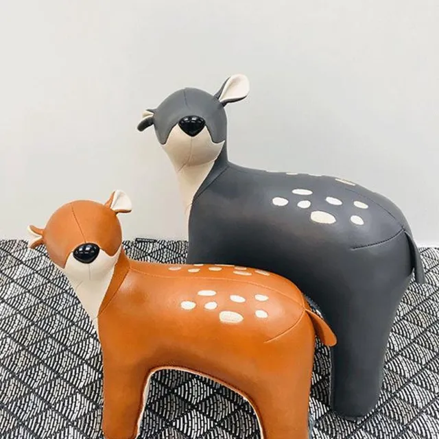 Zuny Hert-Set-2-Deer-Luke-Boekensteunen Bruin, Zwart