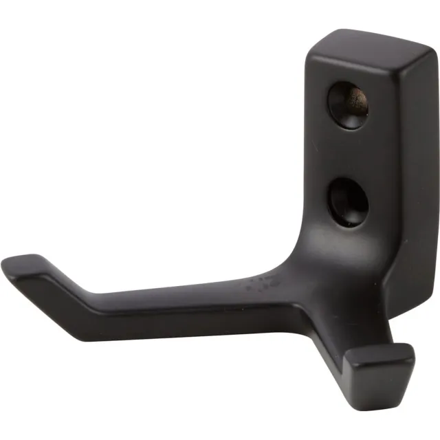Hermeta Jashaak 0033 Dubbel Zwart - Dubbele haak zwart - Wandhaak - Aluminium - Design - Fraai - Kapstokhaak - Jashaak - Muurhaak