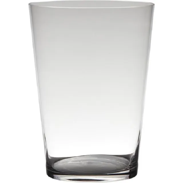 Hakbijl Glass Vaas - conisch - transparant - 30 x 22 cm - glas - bloemenvaas