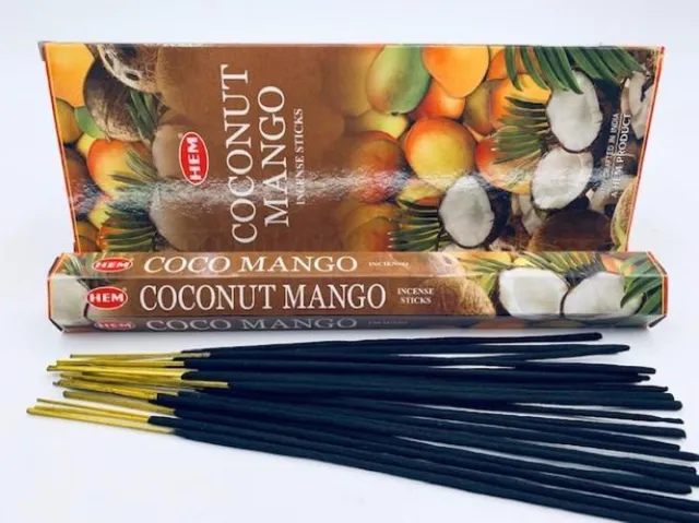 Yogi & Yogini naturals Hem Wierook Coconut Mango - 1 los pakje á 20 stokjes bruin