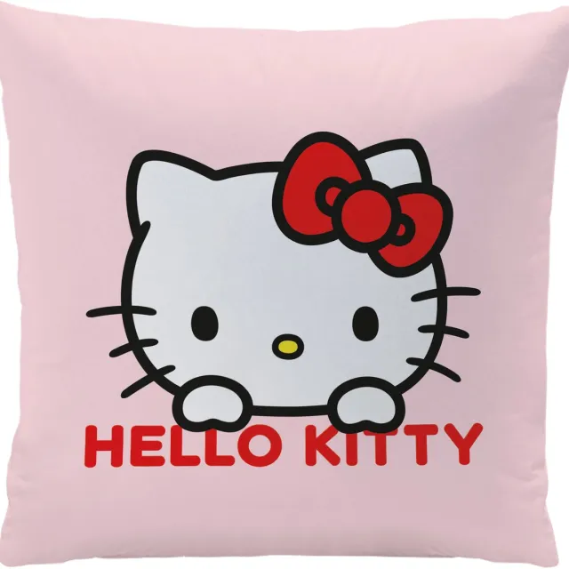 Hello Kitty & Friends Sierkussen Pois - 40 x 40 cm - Dubbelzijdig - Polyester Roze
