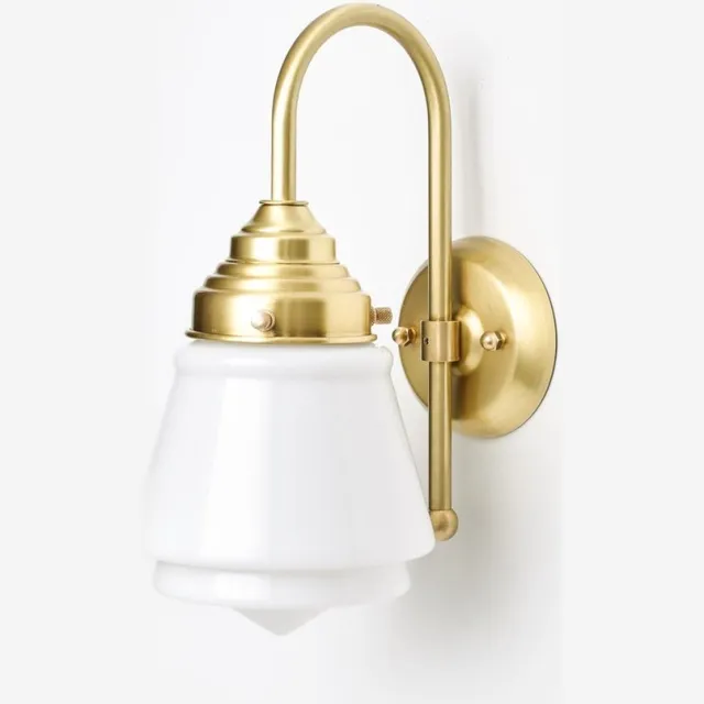 Coloured by Art Wandlamp Komeet Meander Messing - Art Deco Trade
