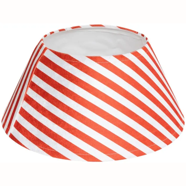 Feeric lights & Christmas Kerstboomvoetafdekking D56 cm gestreept Rouge