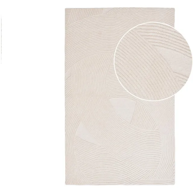 Nest of Nora Wollen Vloerkleed - Handgetuft wol - Ivory Gebroken wit