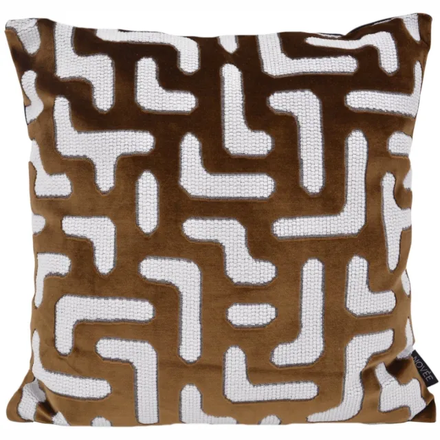 NOVÉE Elegance Bruin Kussenhoes | 45 x 45 cm | Velvet/Polyester