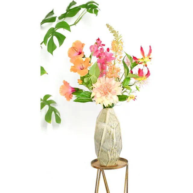 Natuurlijk Bloemen Kunstboeket - Love Mix 70 Cm - Zijden Kunstbloemen - Nepbloemen - Kunstbloemen - Zijden Boeket - Natuurlijk Bloemen Oranje