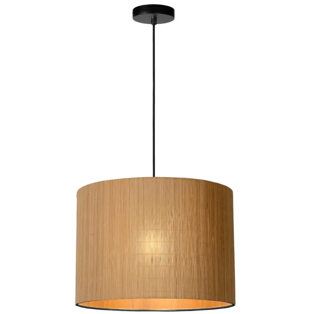 Lucide MAGIUS - Hanglamp - Ø 42 cm - 1xE27 - Naturel Naturel, Zwart
