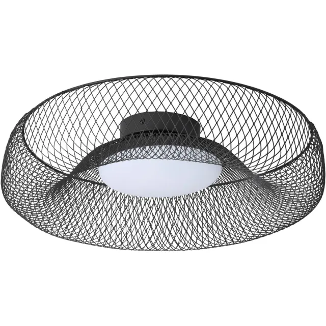 Osram Decor Mesh LED Plafondlamp, Zwart Metaal, 300mm, 18. 5W, 1130lm, 3000K warm wit, Ra >80