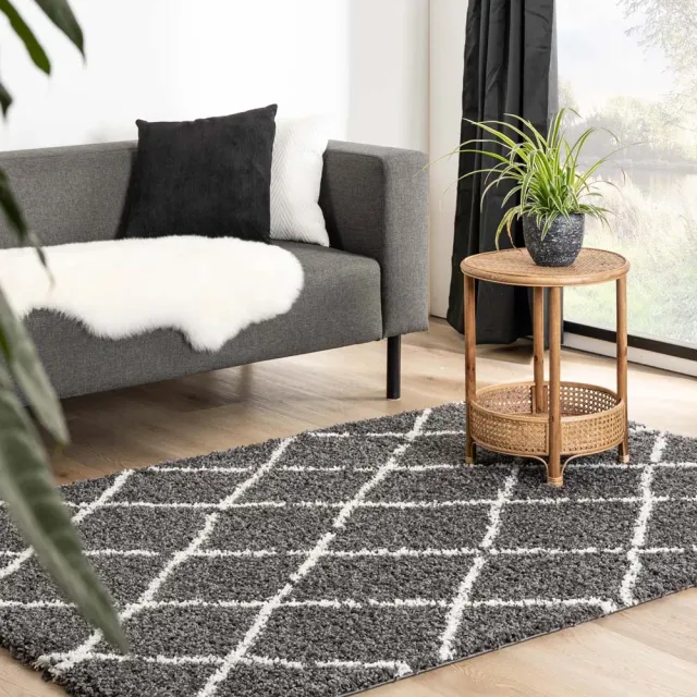 Boho&me Berber vloerkleed - Habitat grijs/wit 60x110