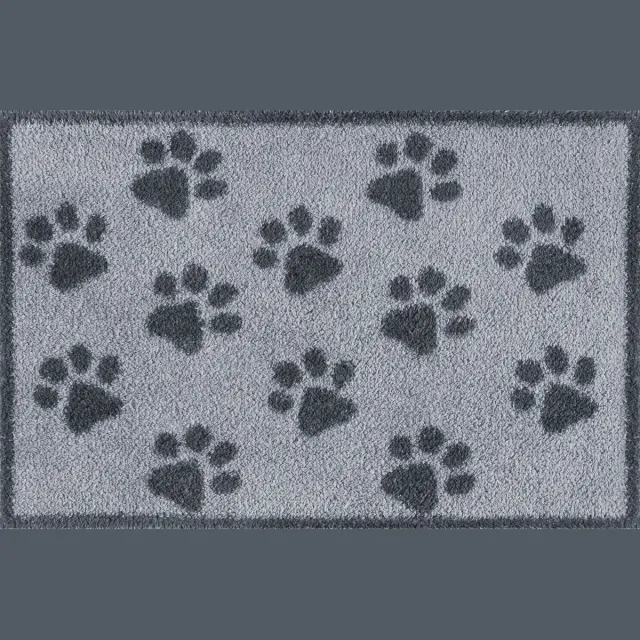 Kleen-Tex Turtle Wasbare Deurmat - Paws Grey - 40 x 60 cm grijs