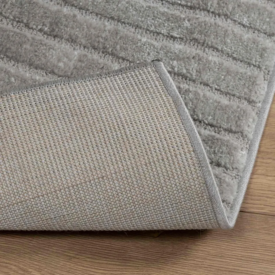 vidaXL Binnen kleed GALATI Grijs 80 x 200 cm Polyester Medium Pile, foto 4