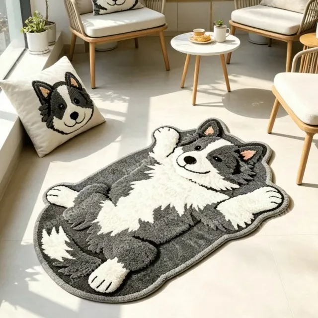 KCVV Honden Deurmat - Dierenmat in Hondenvorm - Schoonloopmat voor Entree, Hal en Voordeur - Decoratieve Vloermat Grote Hond