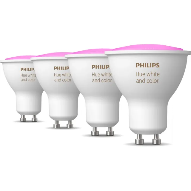 Philips Hue Voordeelpakket - GU10 - met 4 Spotjes - Wit en Gekleurd Licht - Hue White and Color Ambiance