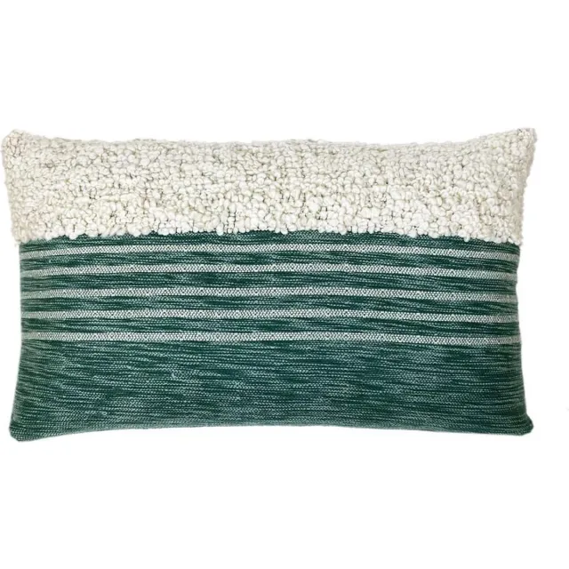 Malagoon Sierkussen - Tribal Green - Groen En White - 35 Cm X 60 Cm Groen, offwhite