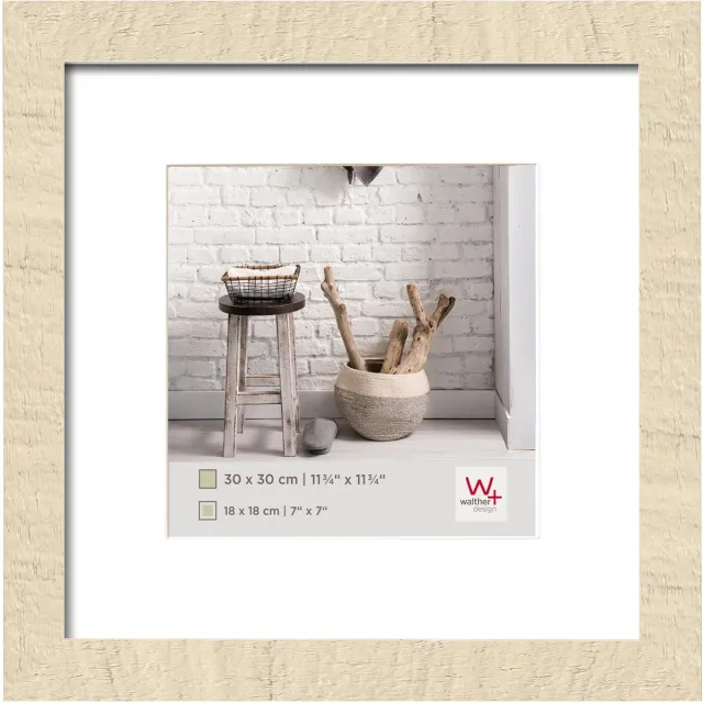 Walther Home - Houten lijst - Fotoformaat 30x30 cm - Crème Wit