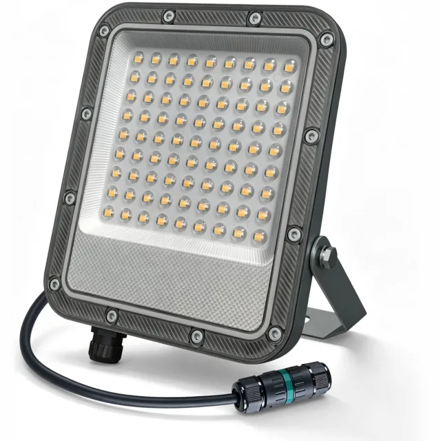 Calex LED Breedstraler - 50W - 7690 Lumen - 4000K - IP65 Zwart