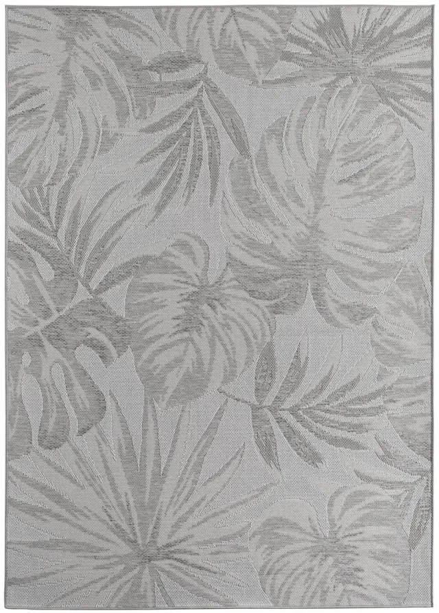 Dutch XXL Buitenkleed | Desert | Palmbladeren | Grijs | 280x370 cm | Buitentapijt | Tuintapijt