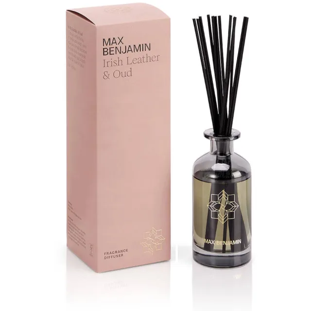 Max Benjamin geurstokjes - Irish Leather & Oud - 150 ml oudroze