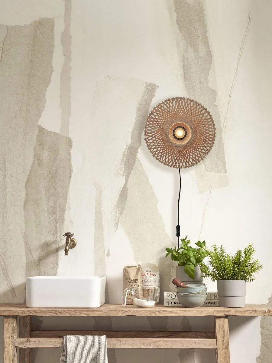 Good&Mojo wandlamp Kalimantan XS bamboe naturel, foto 4