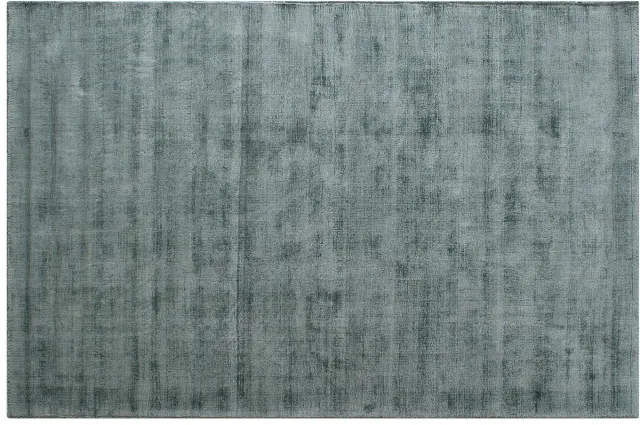Vente-unique Handgeweven vloerkleed in viscose - 160 x 230 cm - Blauwgrijs - 1800 g/m² - MOLINI