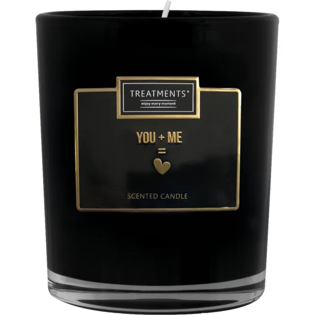 Treatments Candle Quotes You & Me = Love Zwart
