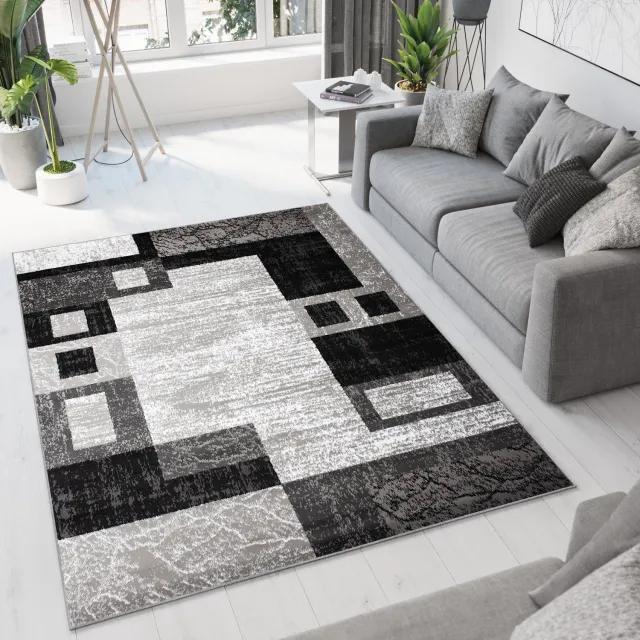 Tapiso Dream Vloerkleed Grijs Woonkamer Modern Laagpolig Tapijt Maat- 60 x 100 cm