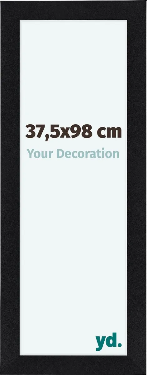 yd. Your Decoration - Fotolijst 37,5x98 cm - MDF - Zwart Mat - Como