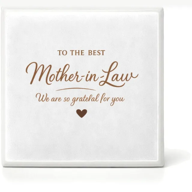 Mr Cadeautjes Mini tegeltje Een warme typografische cadeauboodschap voor een andere fami - 4,8 x 4,8 cm, keramiek - mozaiek, diy, decoratie | cadeau Wit