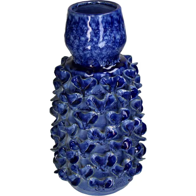 HD Collection Vaas Aardewerk Blauw 17x17x32.5cm