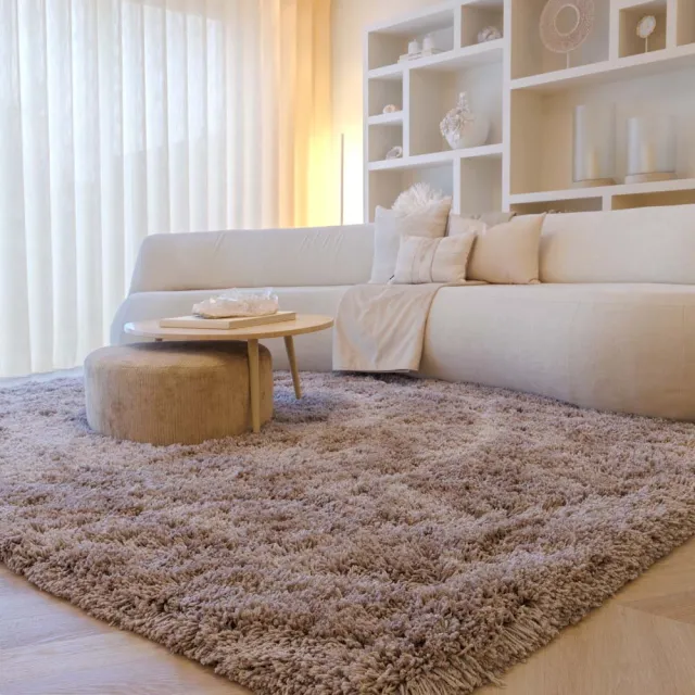 Nordic Weavers Shaggy vloerkleed - Sveve zandkleur 120x170