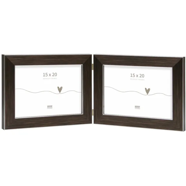 Deknudt Frames fotolijst S41VK3 H2H - bruin - tweeluik - 2x 15x20 cm