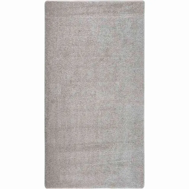 vidaXL Vloerkleed shaggy anti-slip 80x150 cm lichtgrijs