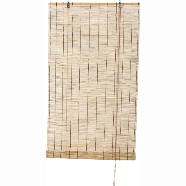 tuinchamp Rolgordijn riet 120 x 220 cm - Rolgordijn buiten en binnen - Rieten rolgordijnen - Natuurlijk rolgordijn hout - Natuurlijke uitstraling Naturel