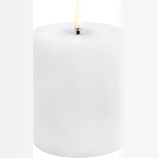 Uyuni led-kaars Melted 7,8 x 10cm nordic white Wit