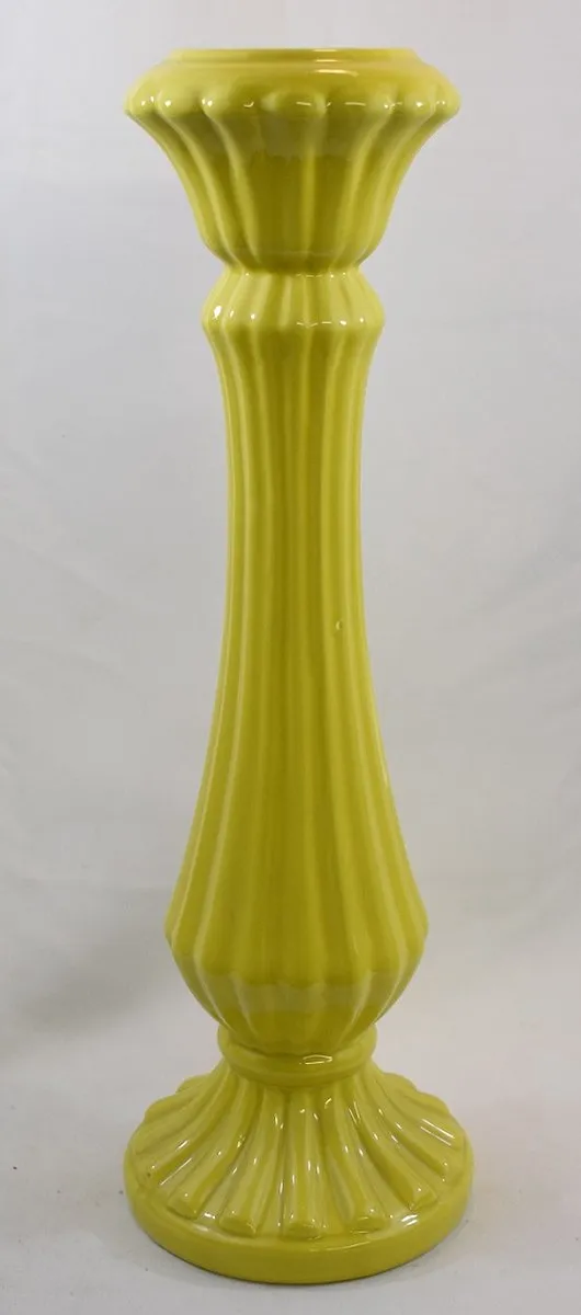 Richmond Interiors Richmond kaarsenstandaard / kaarsenhouder XL, "Spring" geel H 53 cm Ø 17 cm