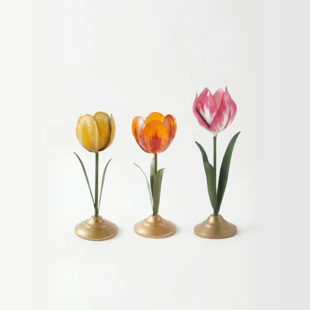 Pip Studio Kandelaren - Meerkleurig - Set van 3 - Metaal - 68 cm Veelkleurig