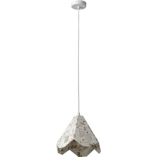 Osram DECOR Gleam Hanglamp Bloem E27 Wit, Terrazzo, Metaal, hoogwaardige uitstraling, voor Woon- en Eetkamer Beige
