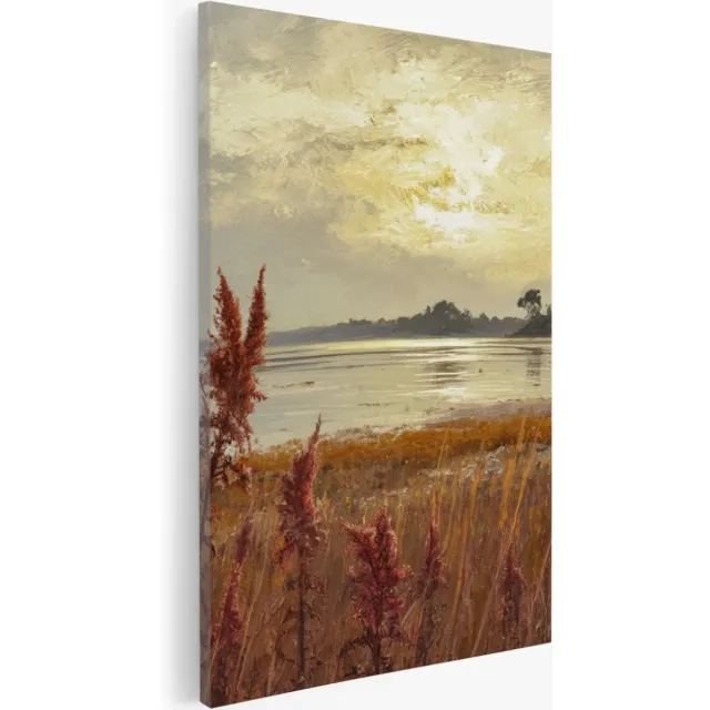 Saammp Canvas Schilderij - Abstract - botanisch - Landschap - Natuur - 40x50 - Foto op canvas - Wanddecoratie - Muurdecoratie Woonkamer - Slaapkamer decoratie - Canvas Print Multicolor