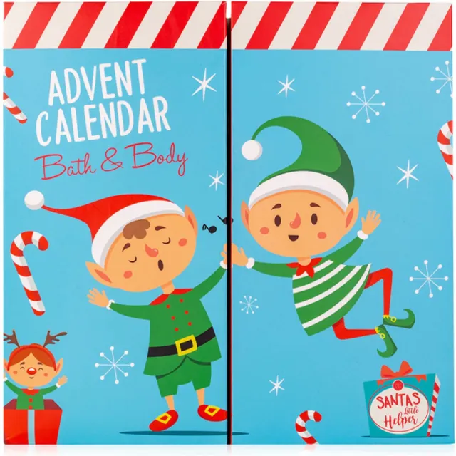 Accentra GmbH & Co Adventskalender 2026 - santa en co - bath en body - 24 Verrassingen – Vegan beauty en verzorging -kerst cadeaukalender - boekvorm - 30 x 29 cm Rood