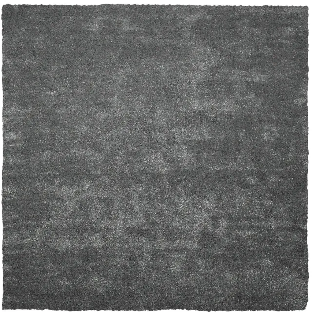 Beliani DEMRE - Shaggy vloerkleed - Donkergrijs - 200 x 200 cm - Polyester