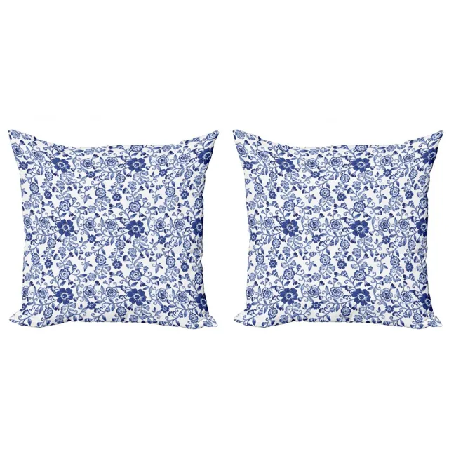 ABAKUHAUS Aquarel Kussenhoes – 2x50x50 cm – Meerkleurig Violet