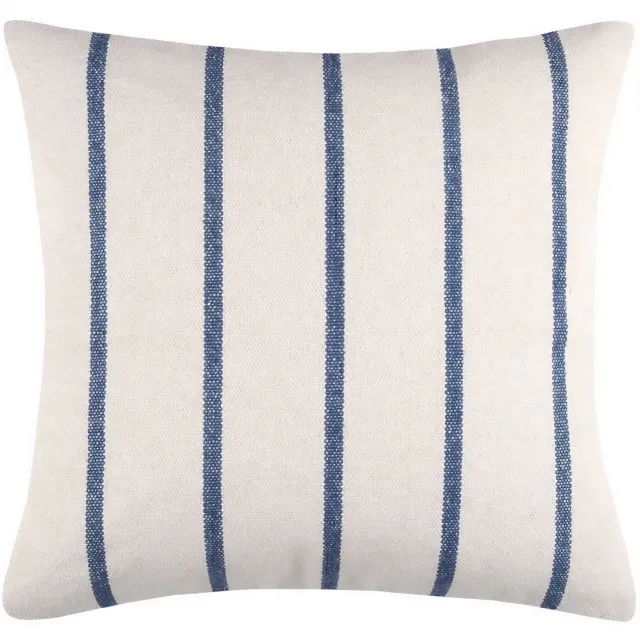 Stof Sierkussen - Decoratieve kussen in strepen TROPE, katoen, 50 x 50 cm - blauw