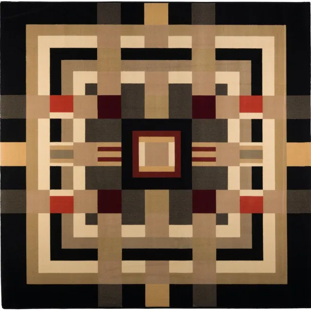 Bold Monkey Urban Maze Vloerkleed 200x200 cm - Meerkleurig