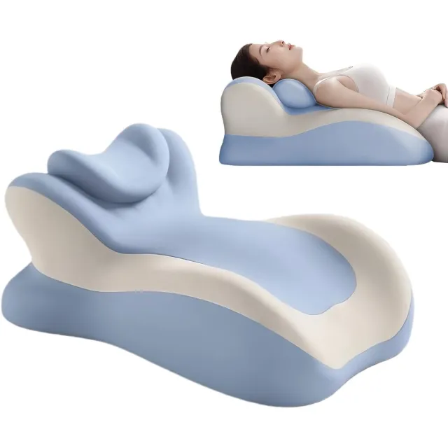 KZQ Ergonomisch Kniekussen Van Traagschuim Voor Beensteun En Rugondersteuning Voor Volwassenen, Geschikt Voor Lezen, Zitten, Reizen, Yoga, Zwangerschap En Werk Op Bank, Bed Of Vloer Beige